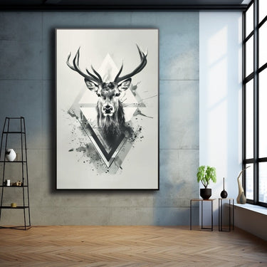 Abstract Deer Head Painting
